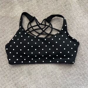 Halle x ACTA Polka Dot Cross Back Sports Bra